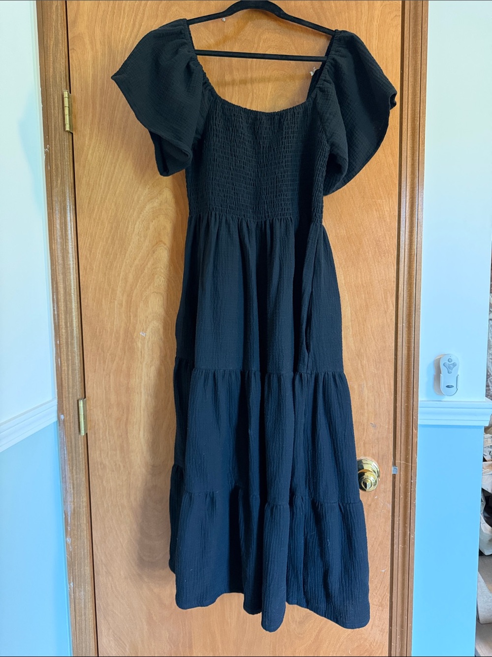 NWOT Sotela | Oasis Midi Dress in Black Gauze